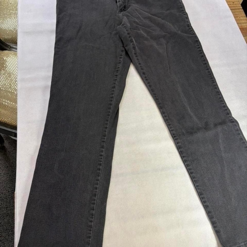 Lee Relaxed Fit Straight Leg Jeans Womens 12 Long Faded Black High Rise Denim